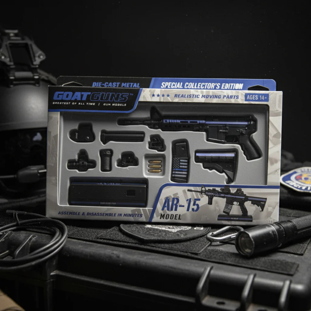 GoatGuns Mini AR-15 in Thin Blue Line SWAT Theme AR-SWAT