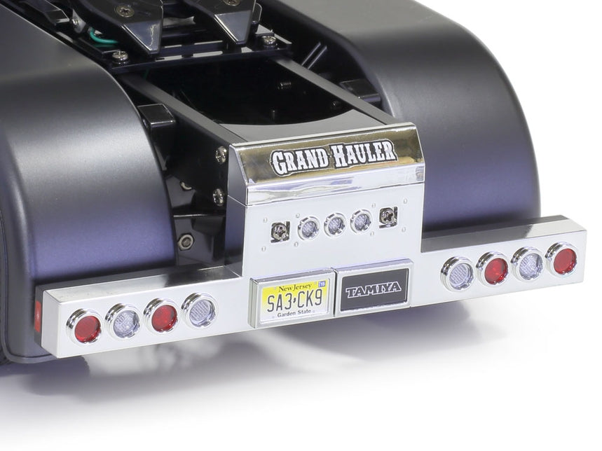 Tamiya Grand Hauler Matte Black Edition RC Semi Truck Kit - 1/14 Scale 3-Speed Tractor
