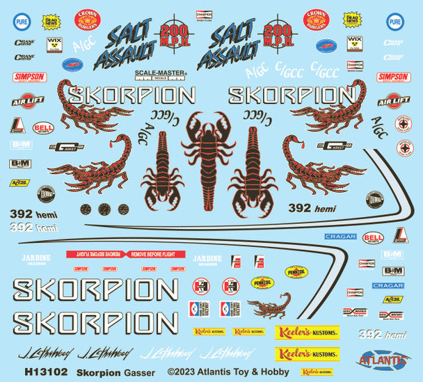 Atlantis Models Keelers Kustom's Skorpion Gasser 1/25 Plastic Model Kit