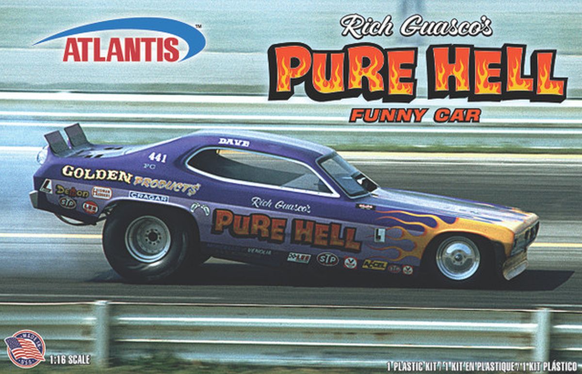 Atlantis Models 1/16 Demon Funny Car Plastic Model Kit