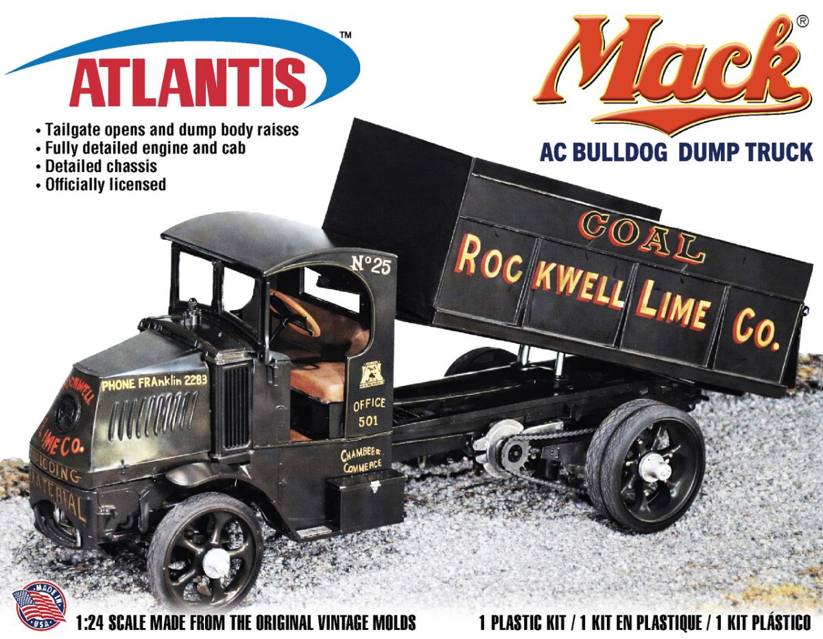 Atlantis Models 1/24 1926 Mack AC Bulldog Dump Truck Plastic Model Kit