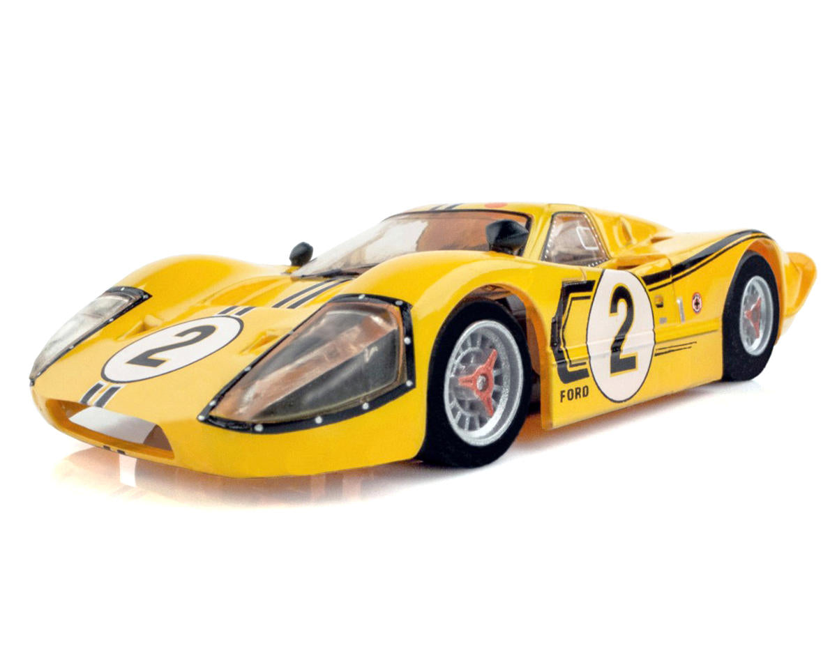 AFX Collector Series 1967 Ford GT40 Mk IV Le Mans #2 HO Slot Car (Yellow) (SWB) (Mega G+) 22014