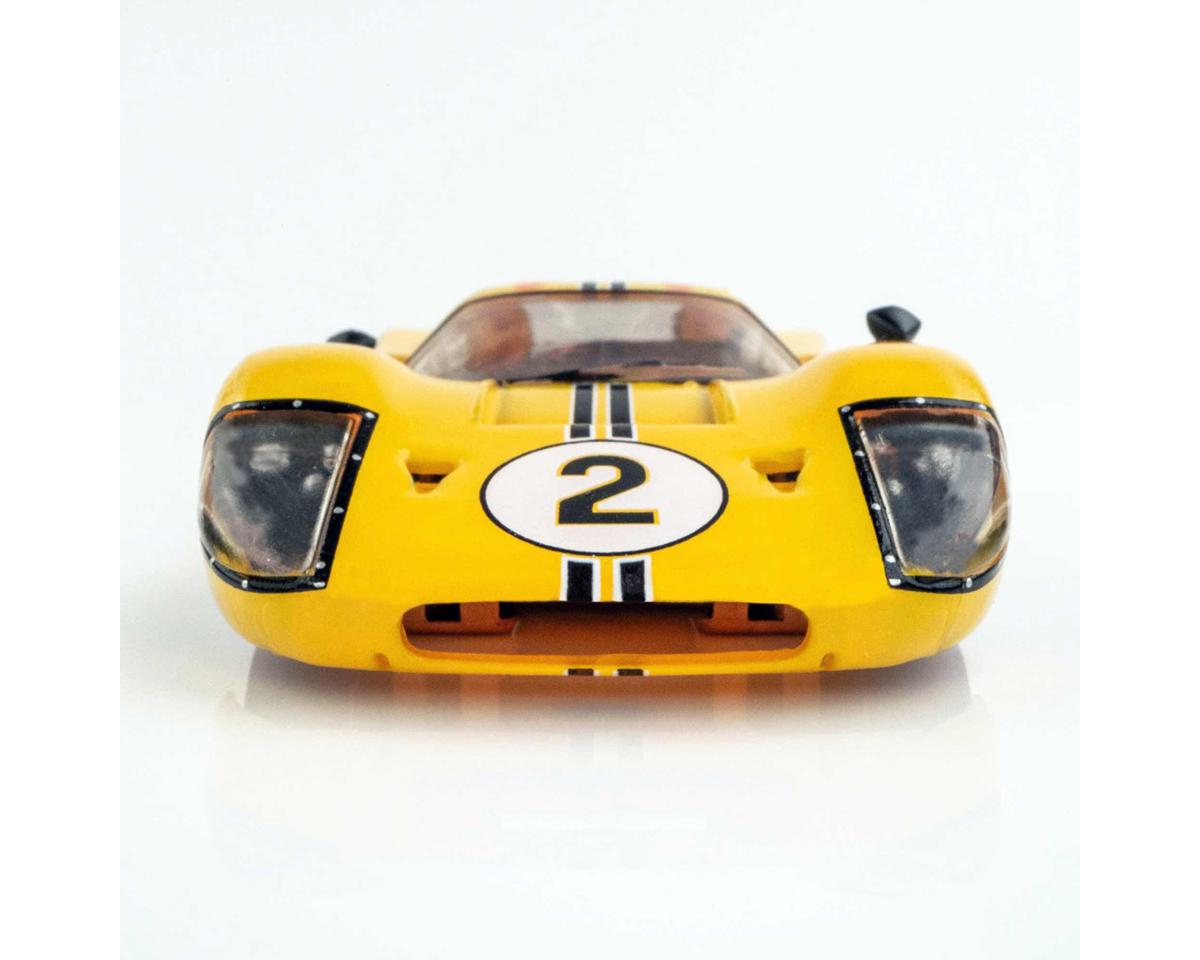 AFX Collector Series 1967 Ford GT40 Mk IV Le Mans #2 HO Slot Car (Yellow) (SWB) (Mega G+) 22014