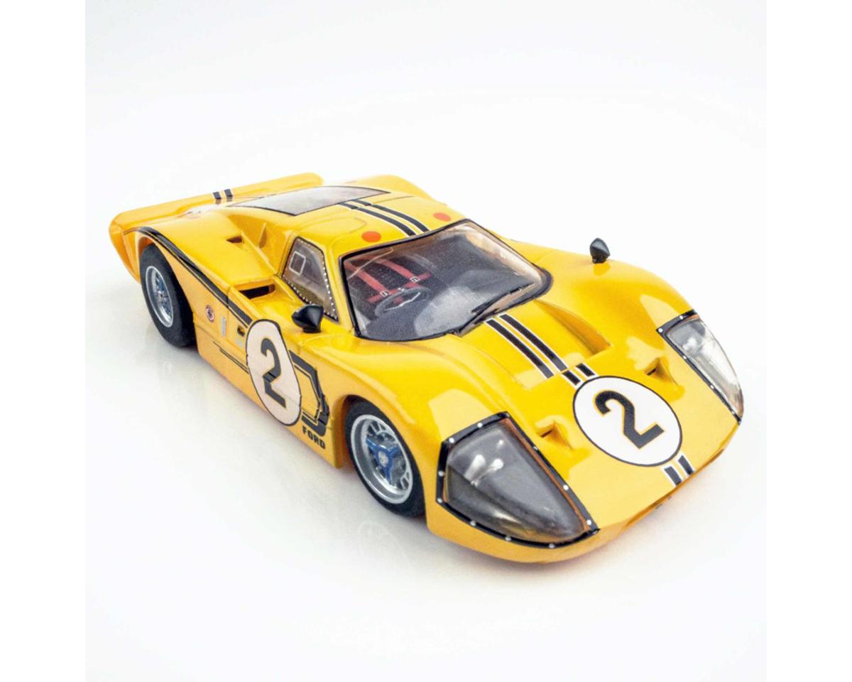 AFX Collector Series 1967 Ford GT40 Mk IV Le Mans #2 HO Slot Car (Yellow) (SWB) (Mega G+) 22014