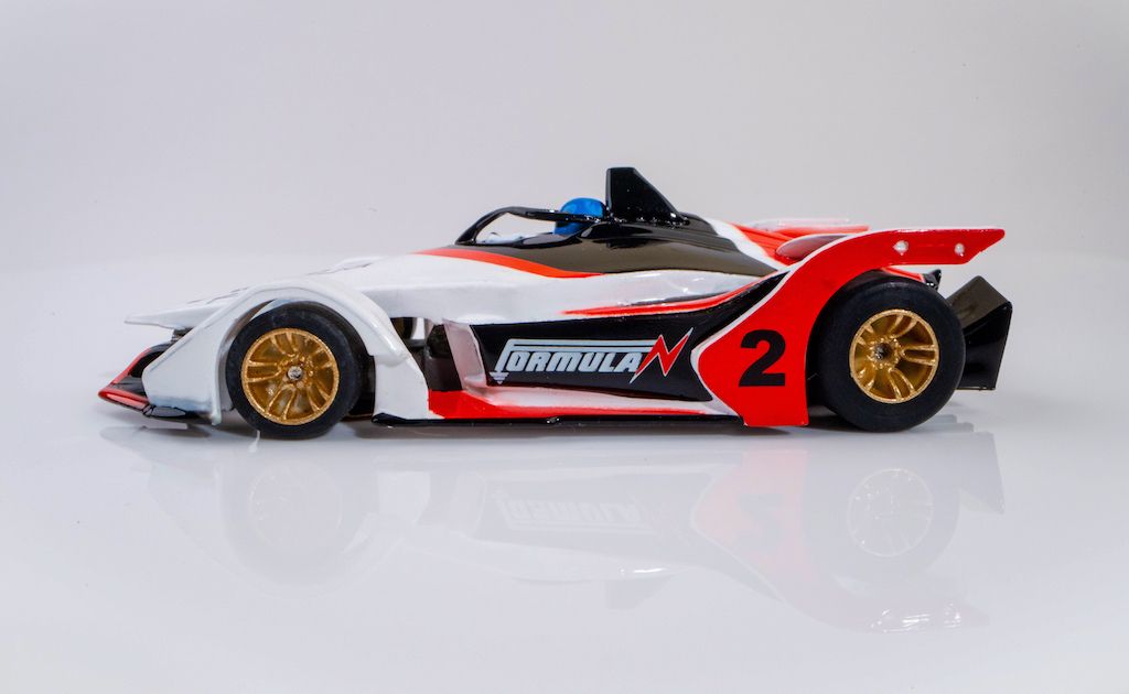 AFX Formula N HO Slot Car (White/Black/Red) (LWB) (Mega G+) 22015