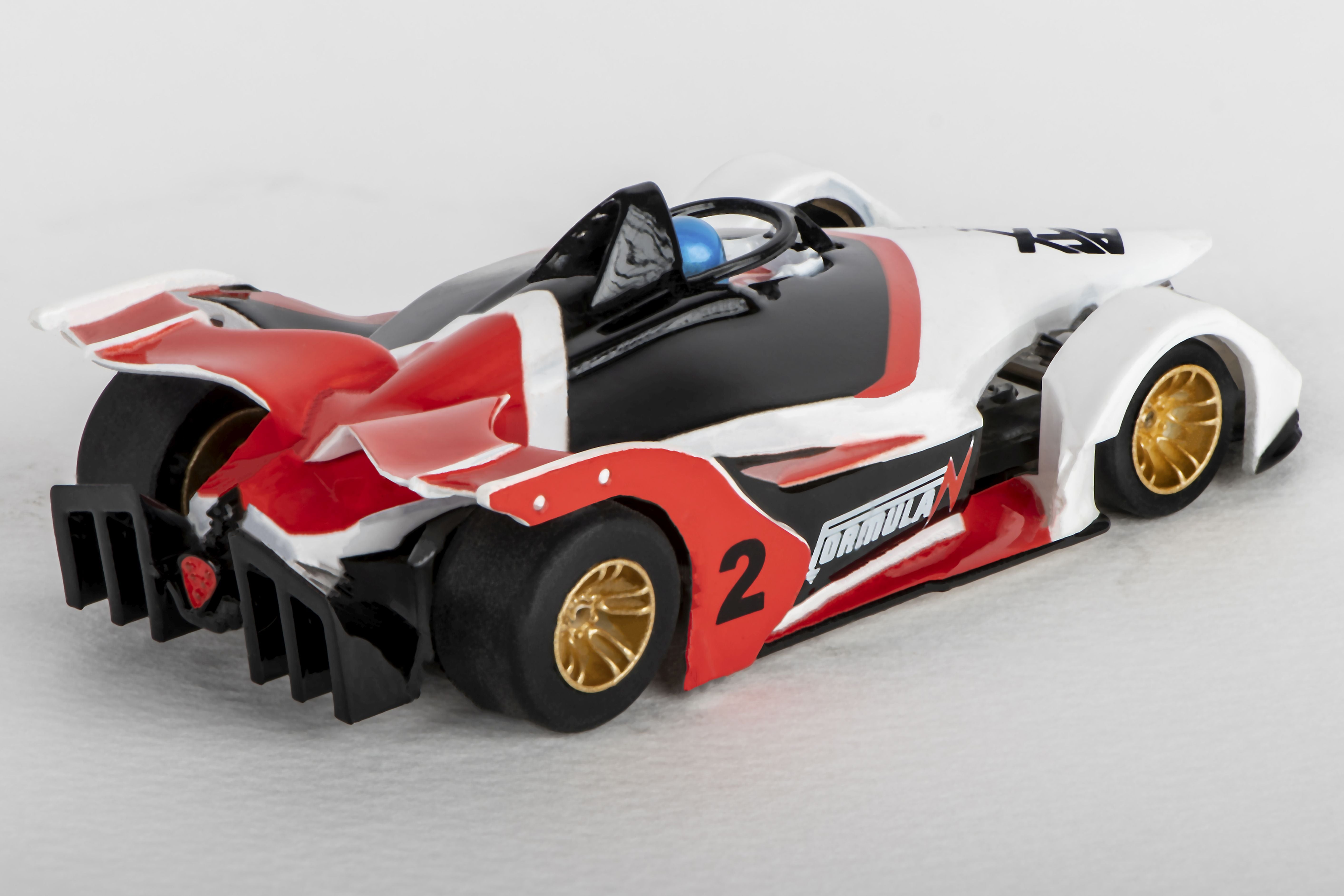 AFX Formula N HO Slot Car (White/Black/Red) (LWB) (Mega G+) 22015