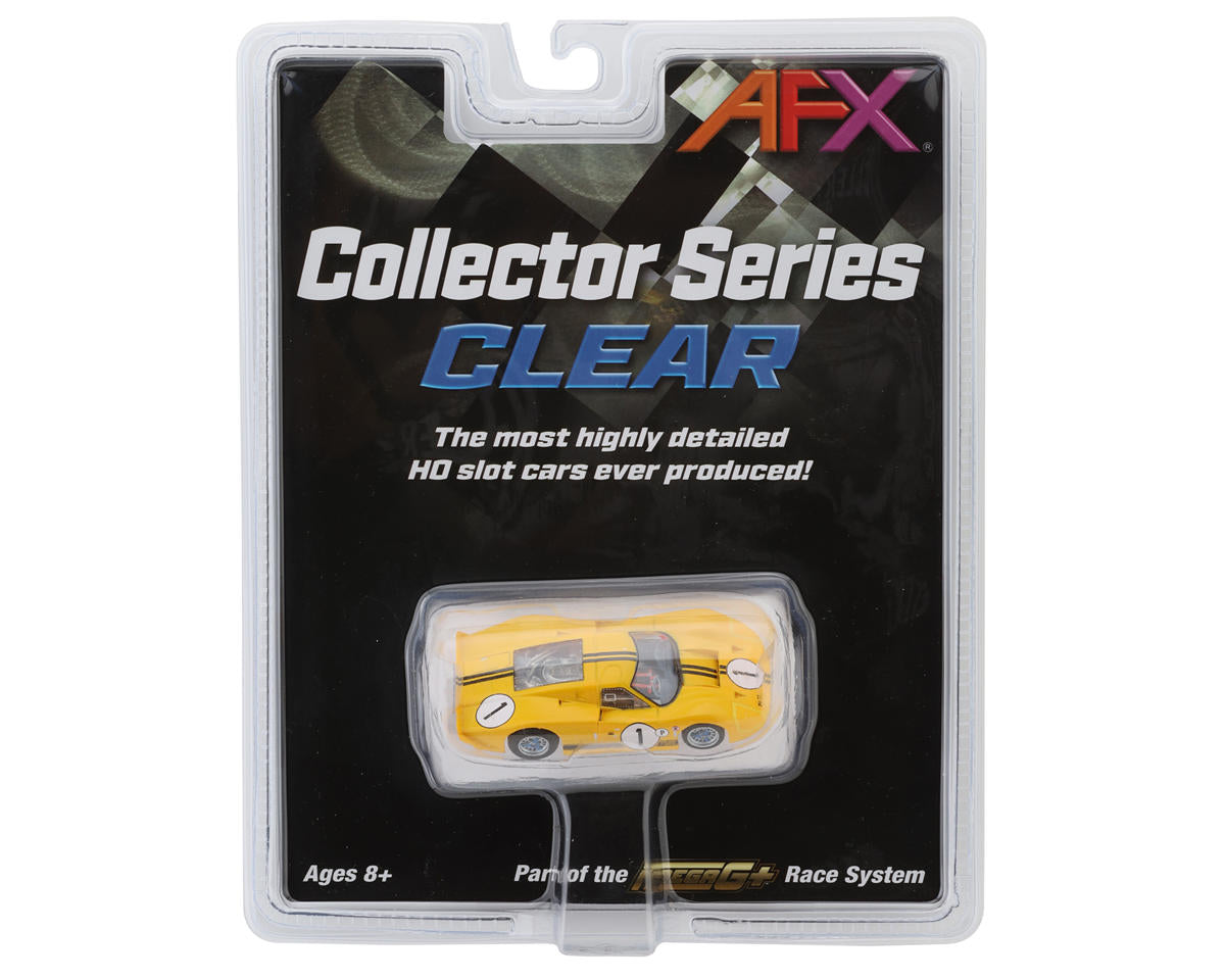 AFX Collector Series 1967 Ford GT40 Mk IV Sebring #1 HO Slot Car (Yellow) (SWB) (Mega G+) 22025