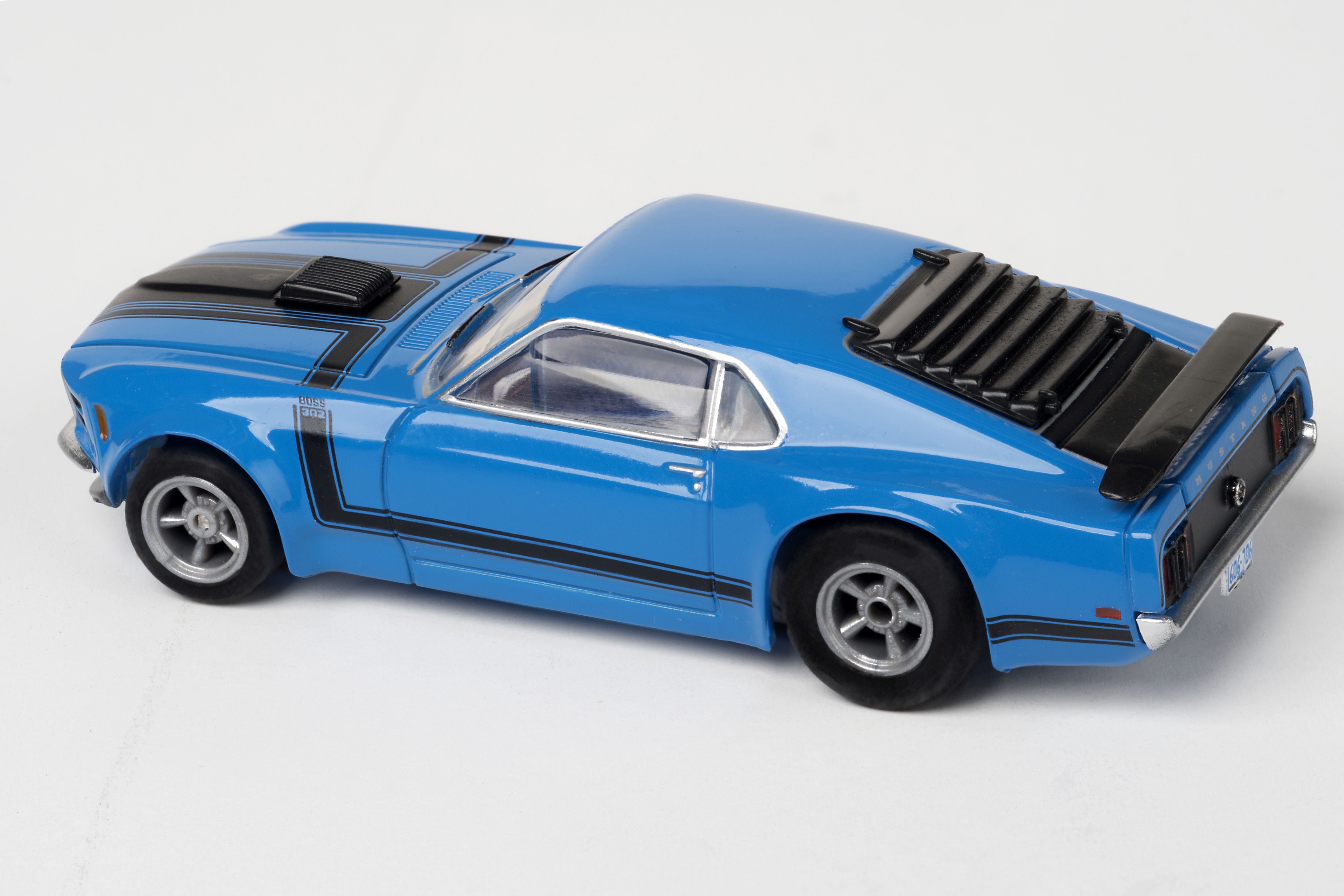 AFX Collector Series Mustang Boss 302 HO Slot Car (Grabber Blue) (LWB) (Mega G+) 22026