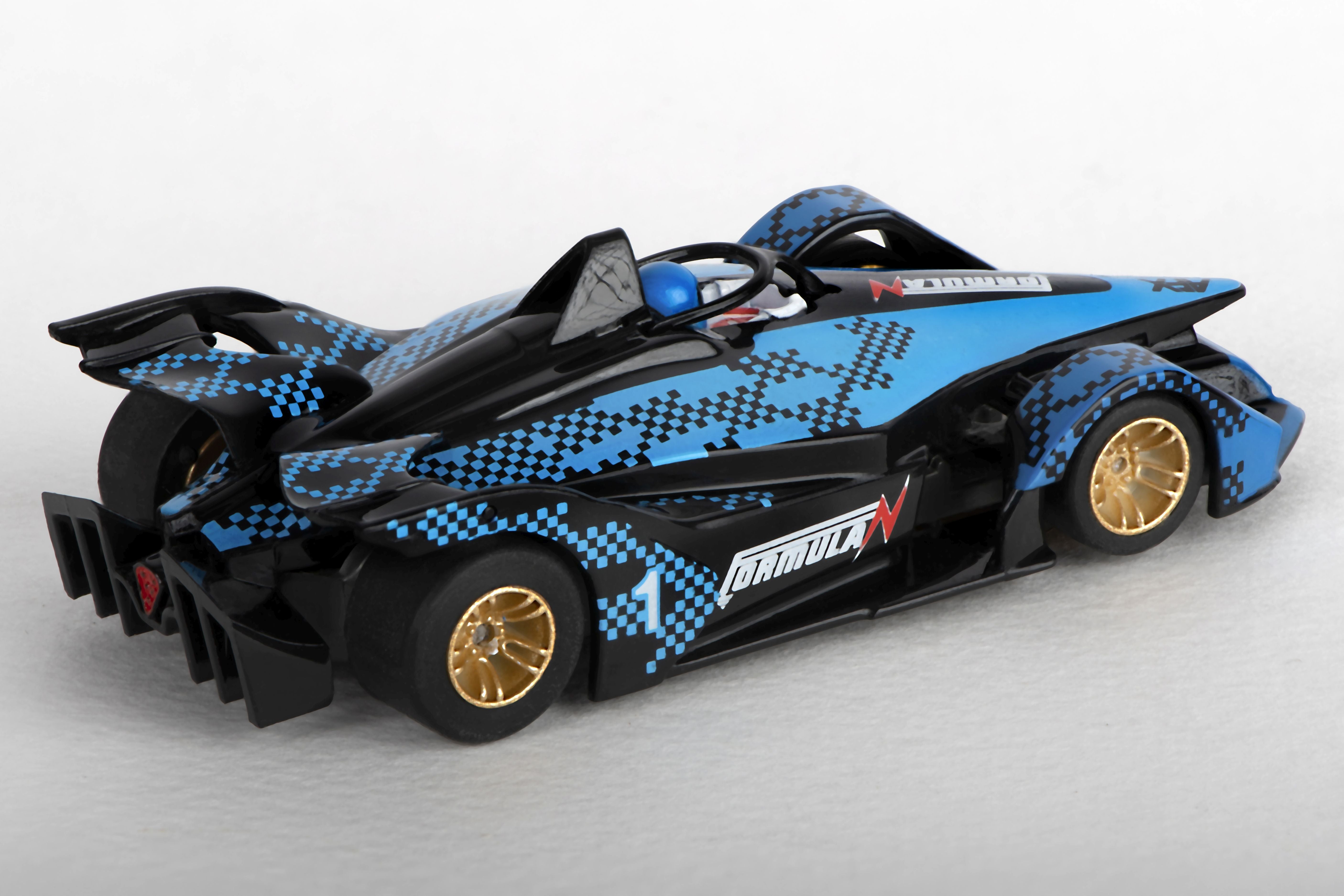 AFX Formula N HO Slot Car (Blue/Black) (LWB) (Mega G+) 22039