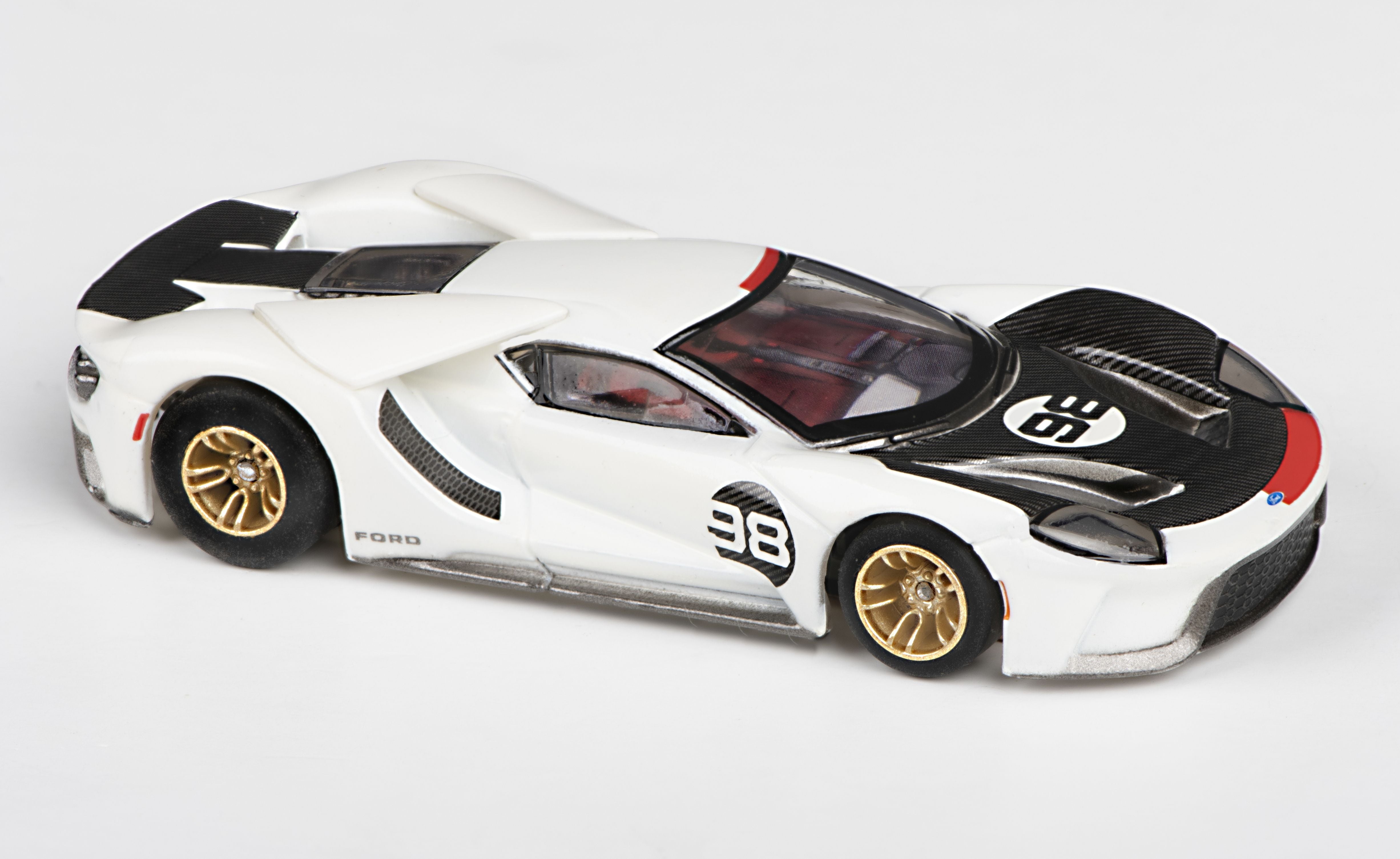 AFX 2021 Ford GT Heritage #98 HO Slot Car (Black) (LWB) (Mega G+) 22044