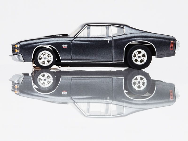 AFX 1972 Chevelle 454 SS HO Scale Slot Car (Gun Metal) (LWB) (Mega G+) 22087