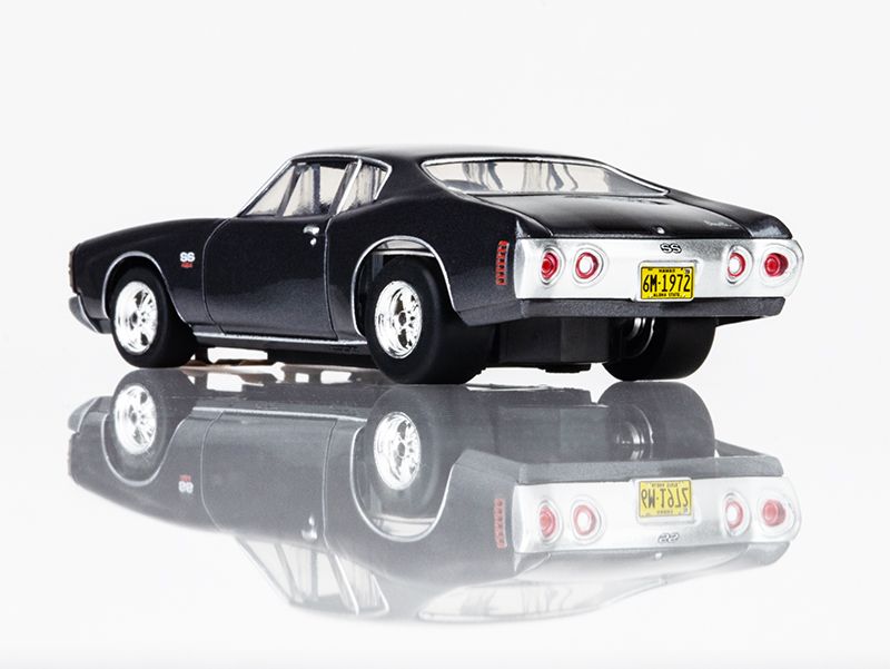 AFX 1972 Chevelle 454 SS HO Scale Slot Car (Gun Metal) (LWB) (Mega G+) 22087