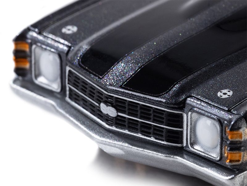 AFX 1972 Chevelle 454 SS HO Scale Slot Car (Gun Metal) (LWB) (Mega G+) 22087