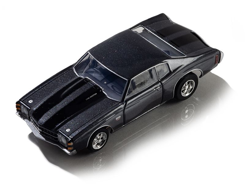 AFX 1972 Chevelle 454 SS HO Scale Slot Car (Gun Metal) (LWB) (Mega G+) 22087