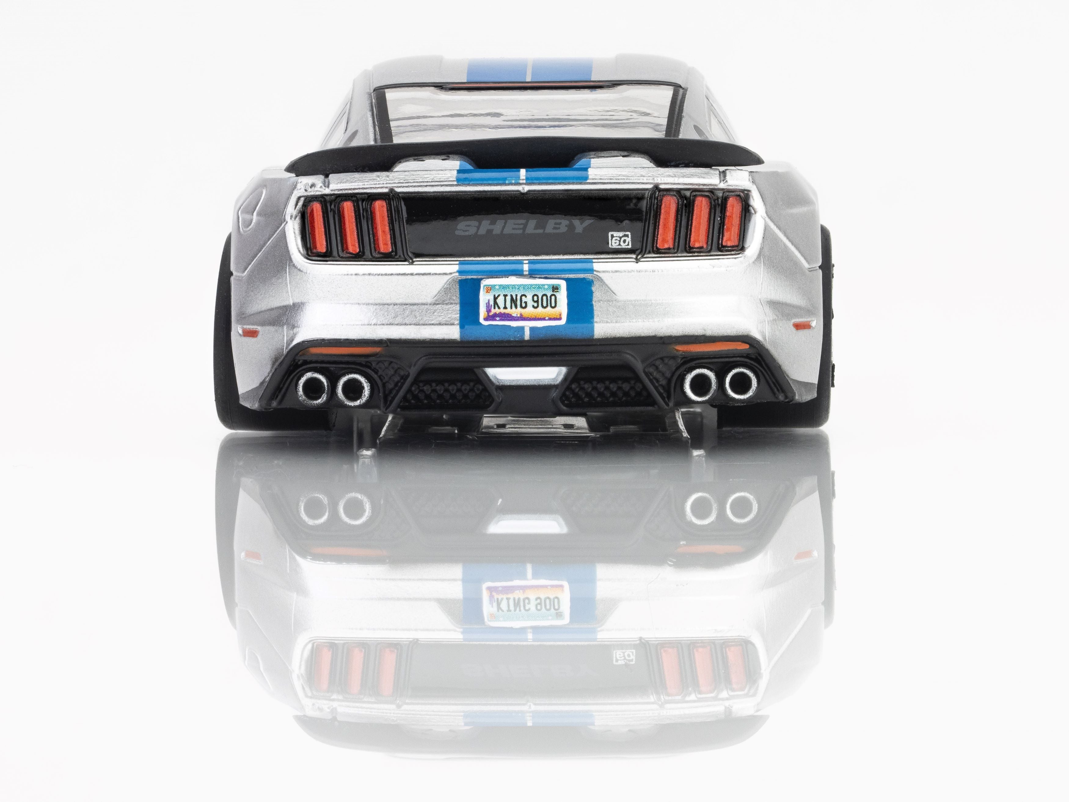 AFX Racing 2022 Mustang GT500KR, Silver/ Blue HO Scale Slot Car 22099