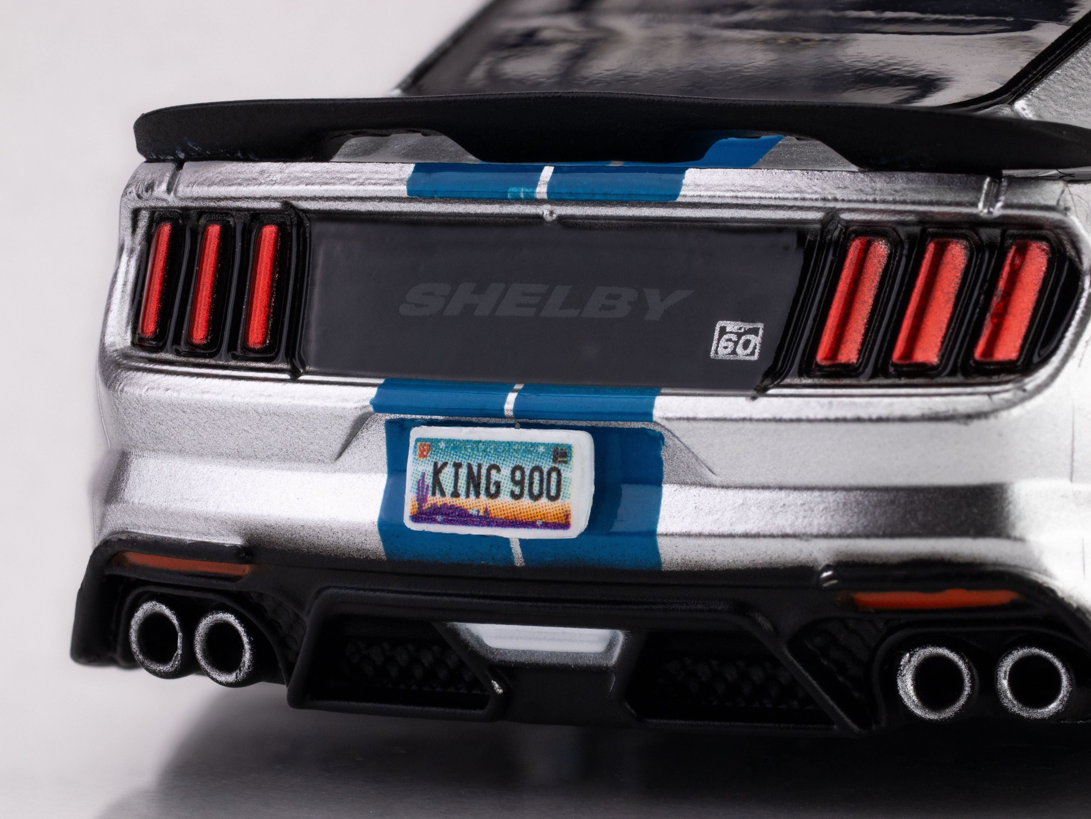 AFX Racing 2022 Mustang GT500KR, Silver/ Blue HO Scale Slot Car 22099