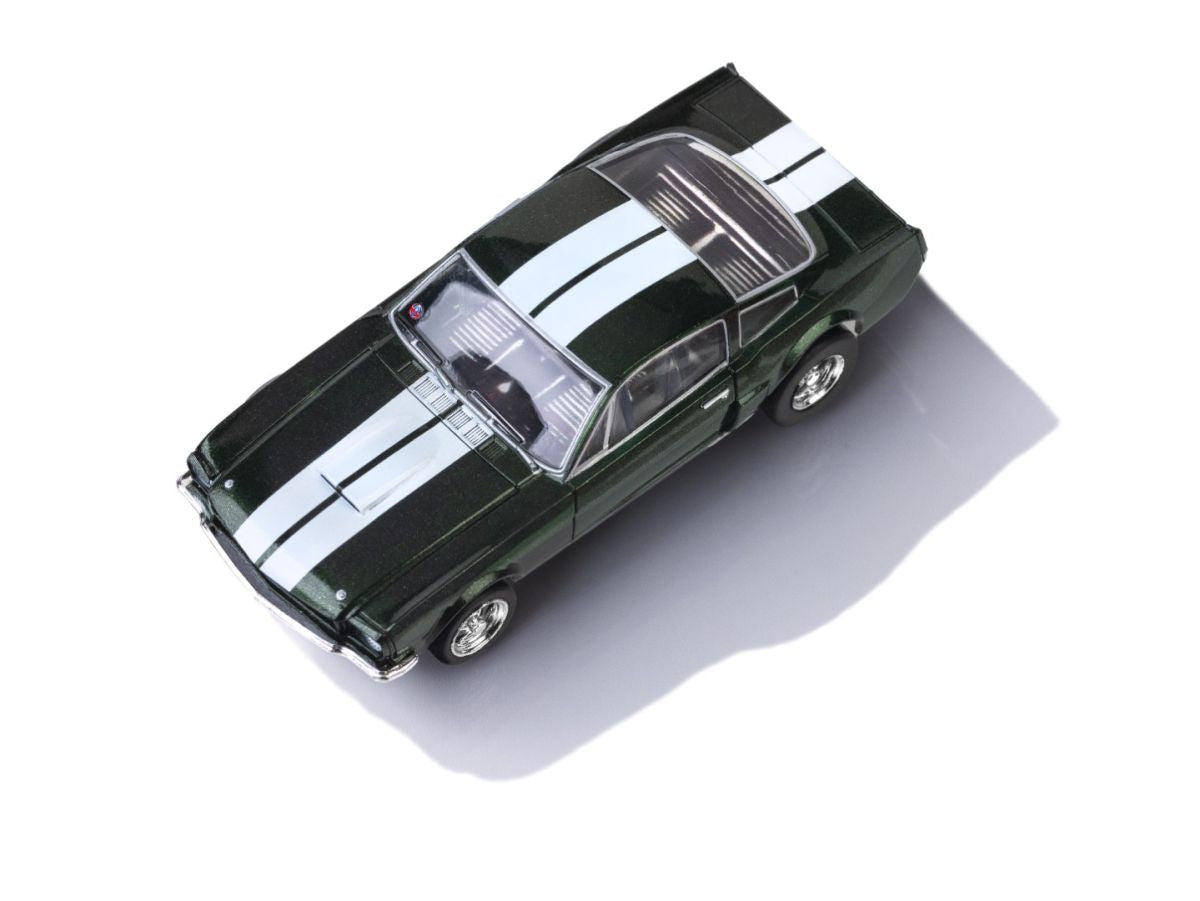 AFX Racing Shelby GT350 1966 Ivy Green with White Stripes Slot Car