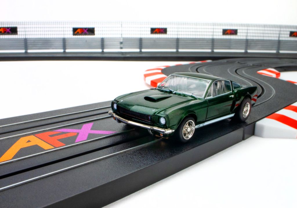 AFX Racing 1966 Shelby GT350 Slot Car – Iconic Ivy Green HO Scale Mustang