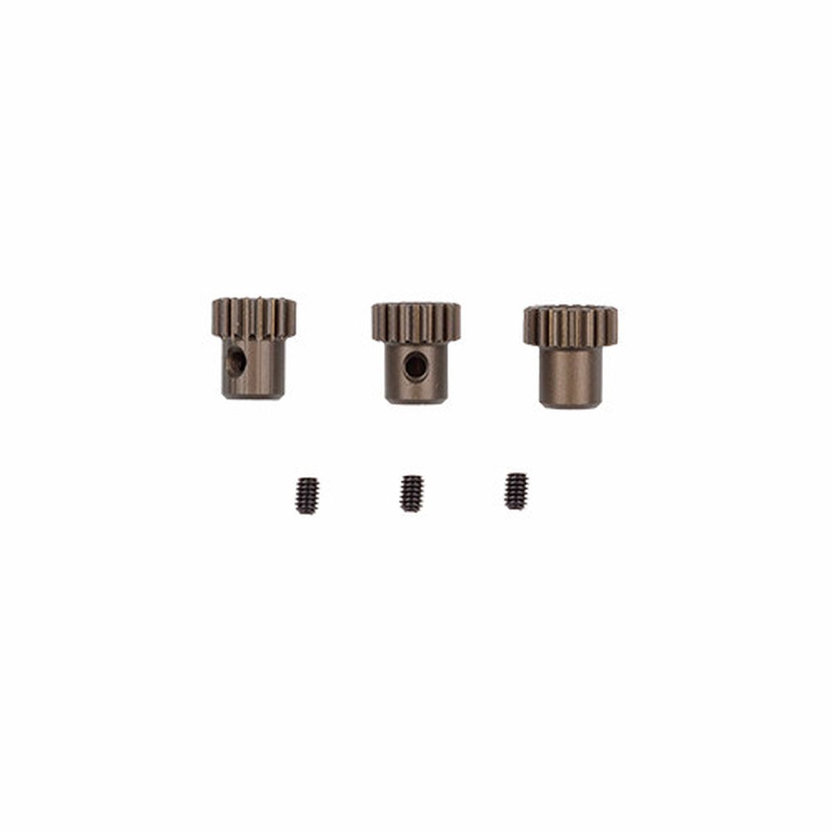 Team Associated RC28R Factory Team Aluminum Pinion Gear Set 15-17 Tooth 64P – 1/28 Scale Upgrade