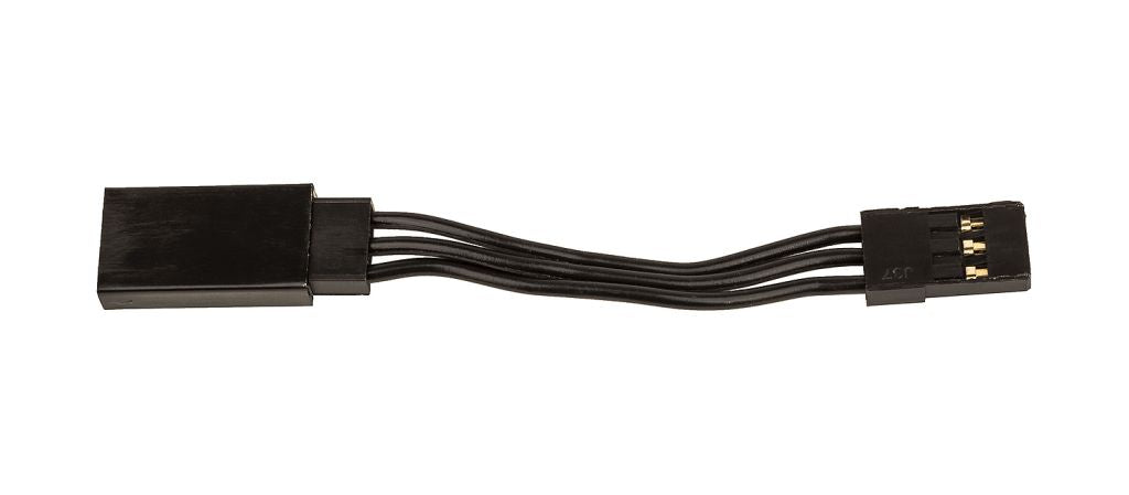 Team Associated 50mm Servo Wire Extensions Black (1.97in)