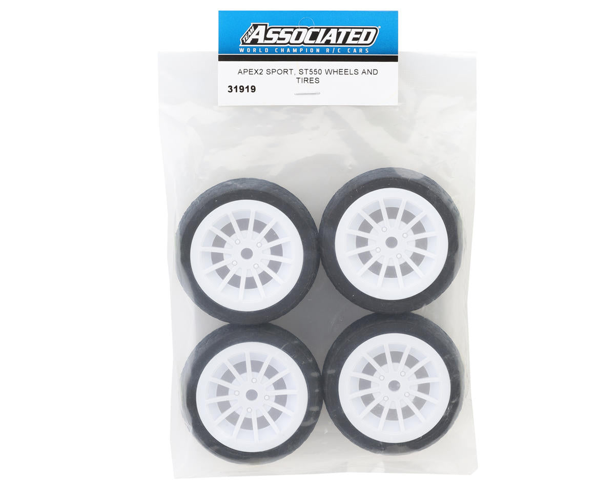 Team Associated Apex2 Sport ST550 Wheels and Tires Mounted