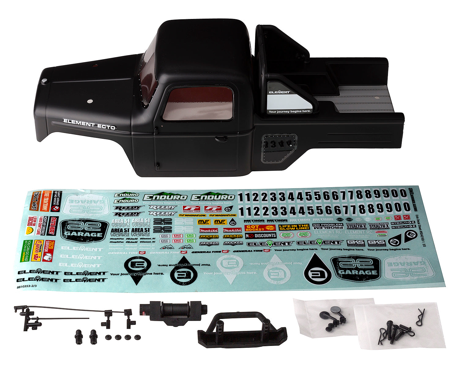 Team Associated Enduro Ecto Black Body Set Painted