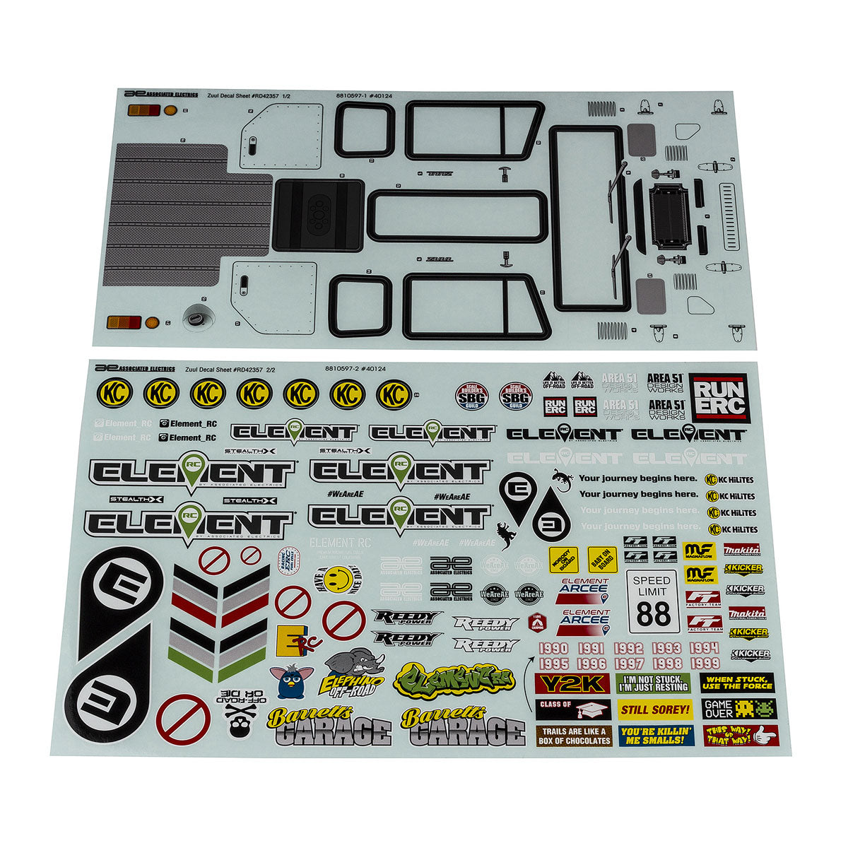 Team Associated Enduro Zuul Decal Sheets 42357