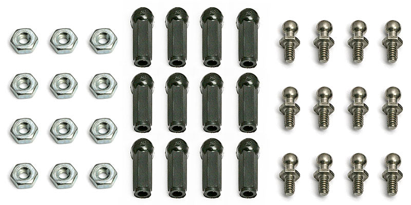 Team Associated RC10 Ballstud Set .20, silver  6271