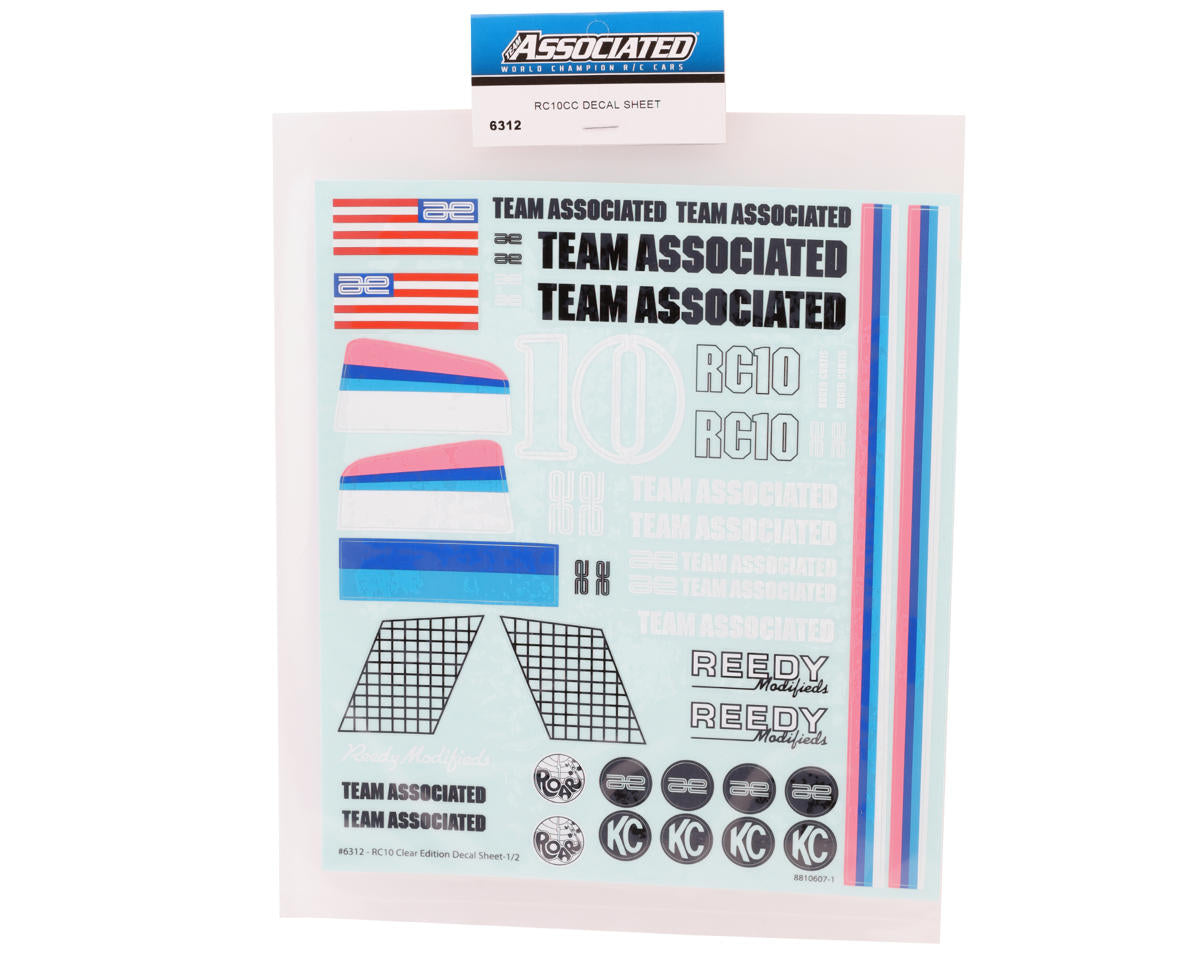 Team Associated RC10CC Decal Sheets 6312