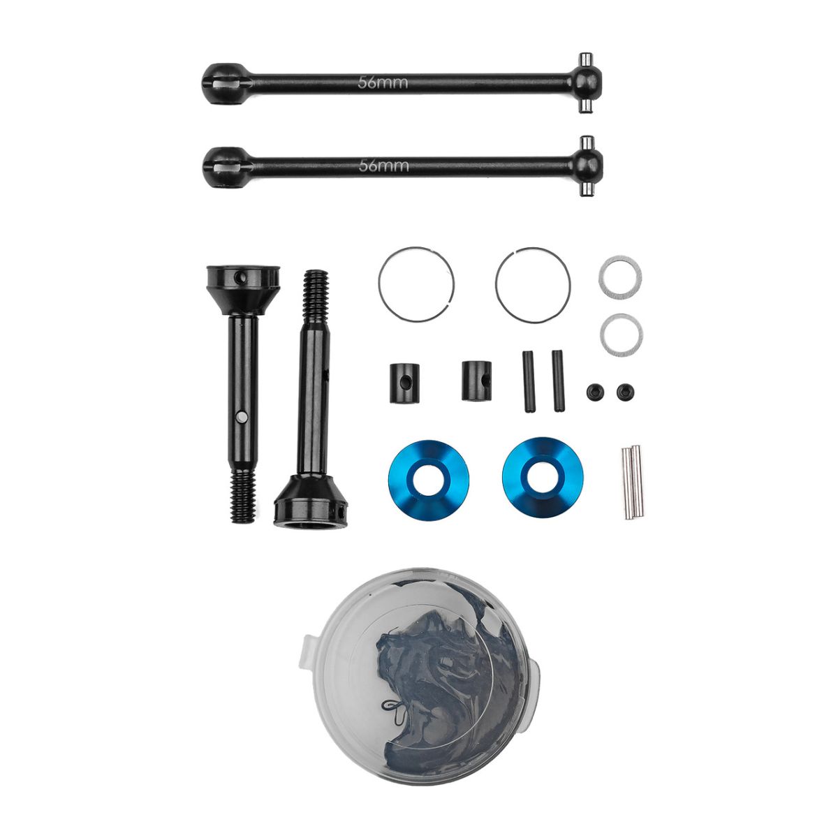 Team Associated RC10 CVA Set 3/16 Inch 56mm – Complete Driveshaft Assembly