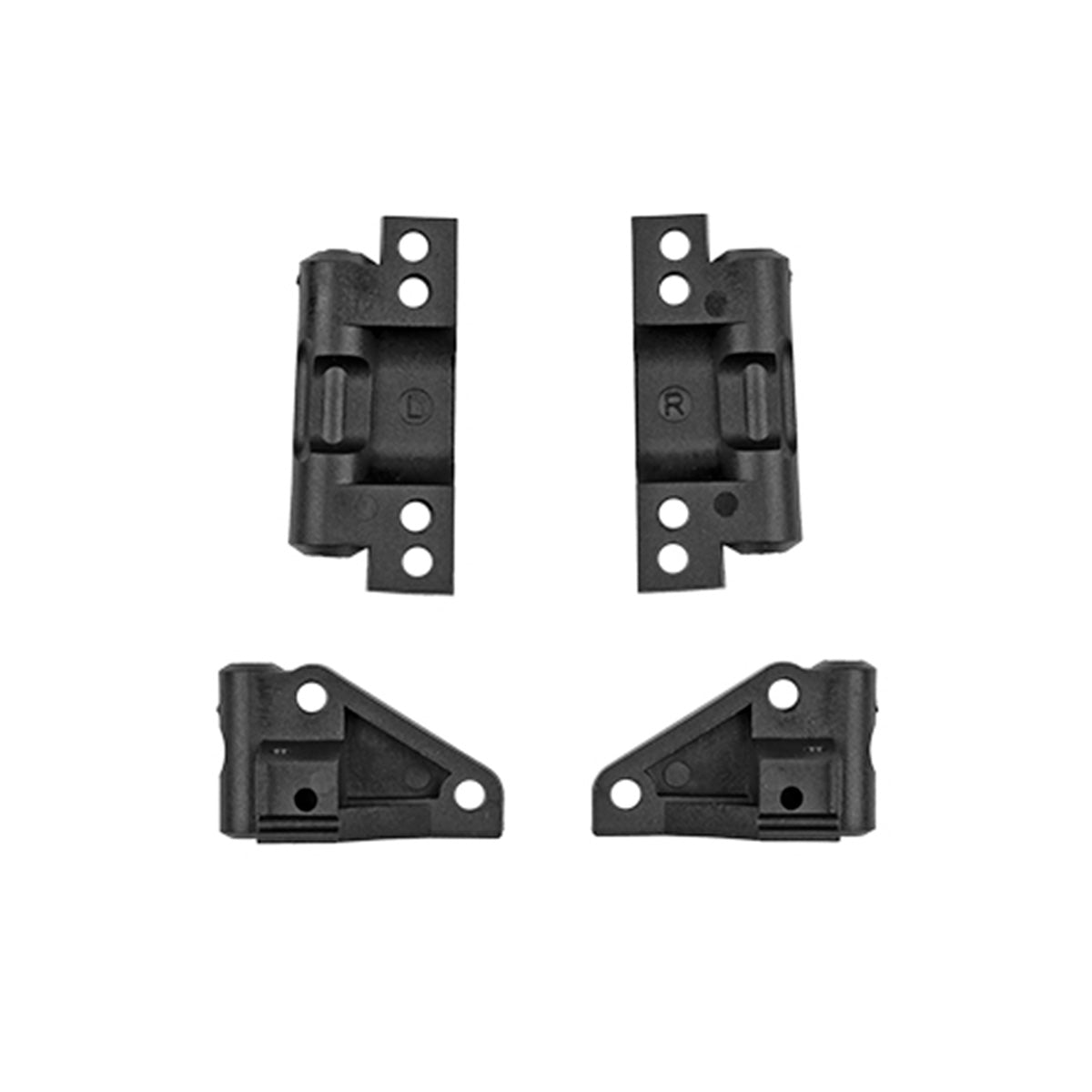 Team Associated RC10 Black Front and Rear Arm Mounts – Vintage Suspension Hardware