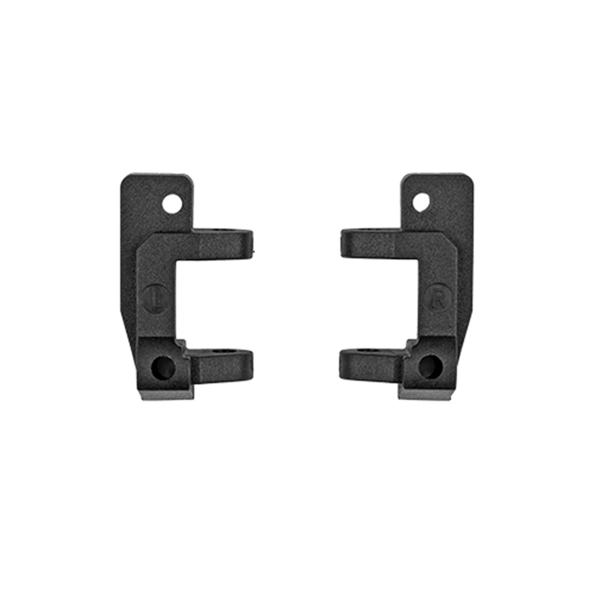 Team Associated RC10 Front Caster Blocks 25° Black – Vintage Steering Geometry