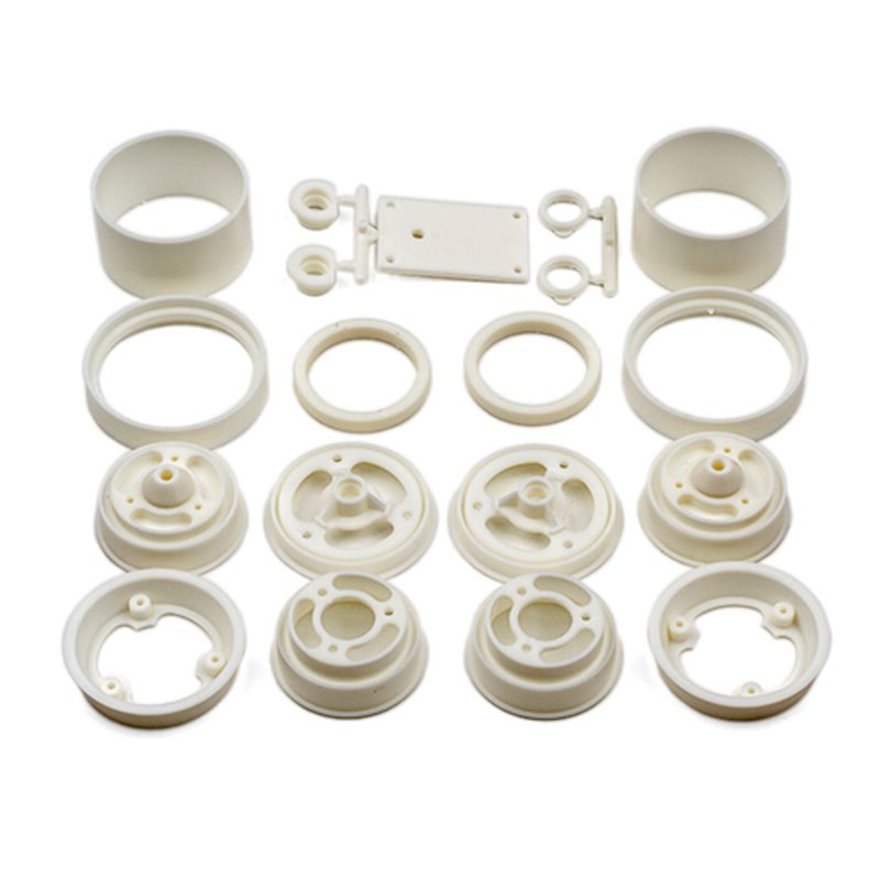 Team Associated RC10 Wheels, front and rear, white 6643