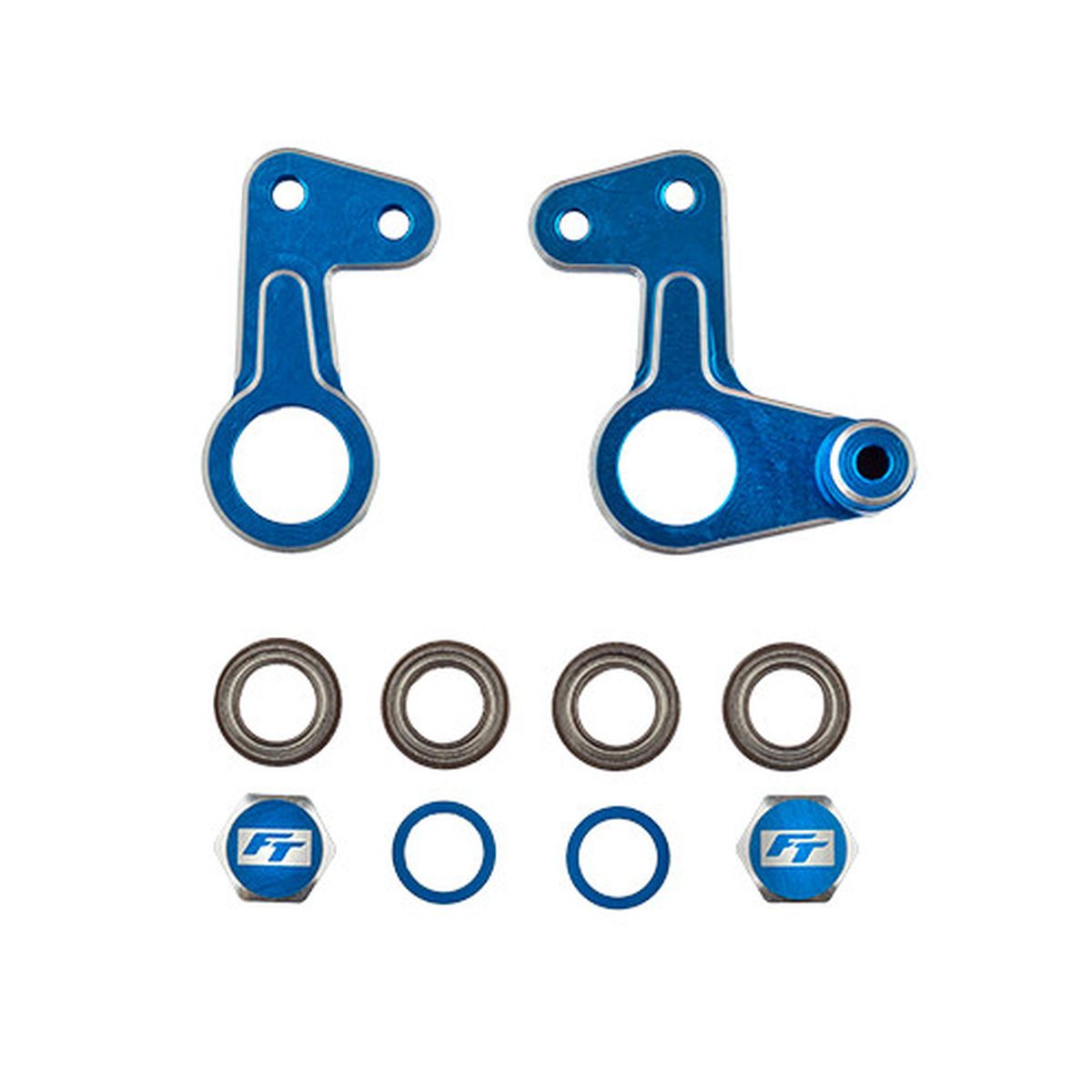 Team Associated RC10 FT CNC Blue Aluminum Bellcrank Set – Premium Steering Upgrade