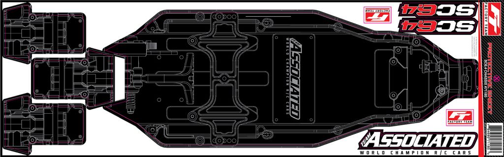Team Associated RC10SC6.4 FT Chassis Protective Sheet, Printed RC Upgrade Part