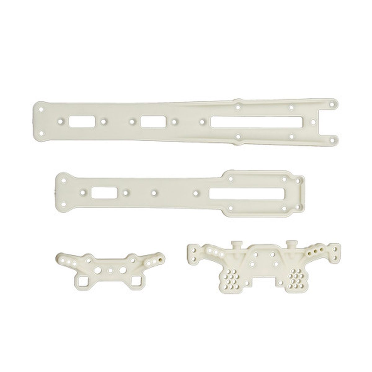 Team Associated DC10 Shock Towers and Top Deck Natural – Replacement Set