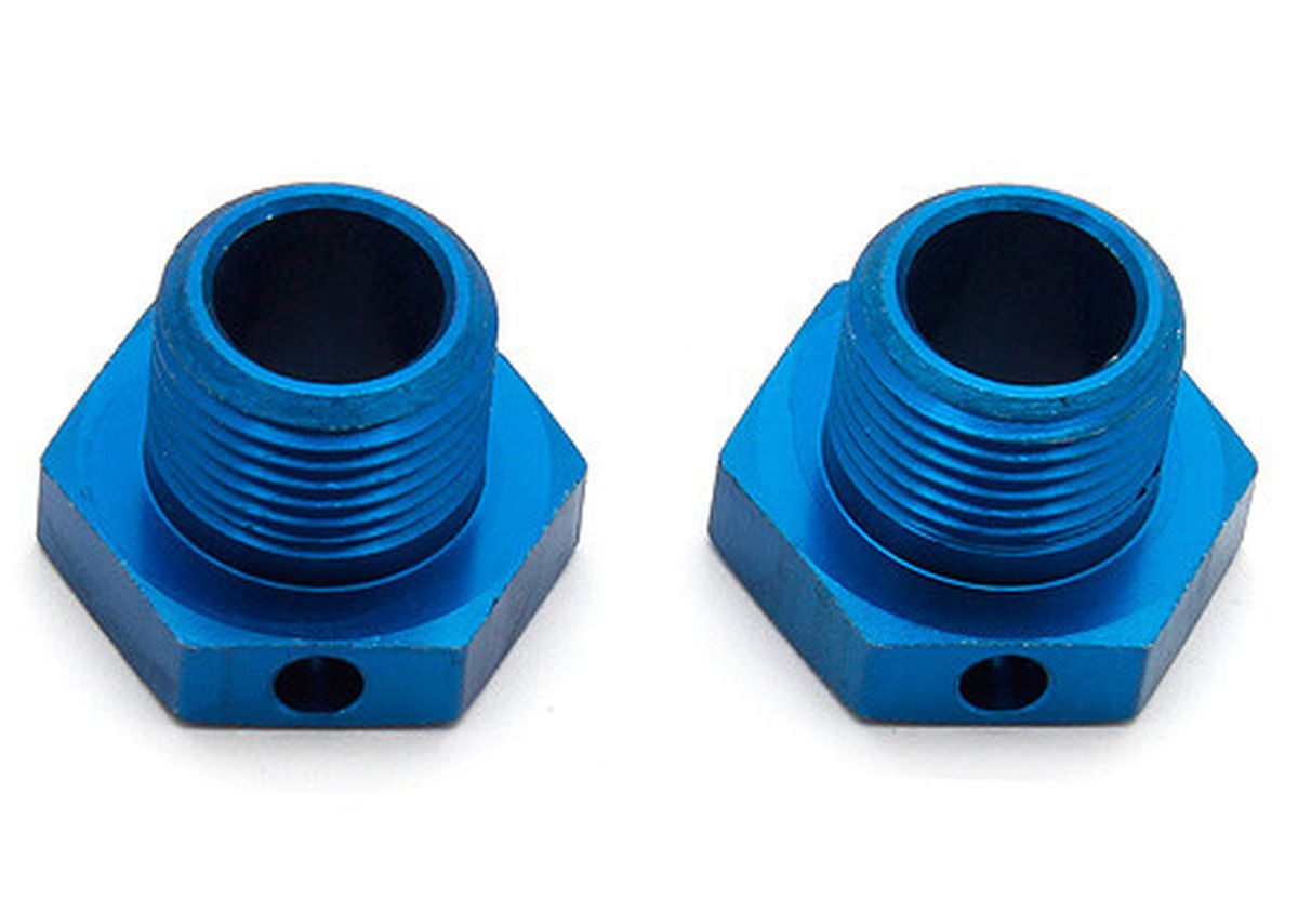 Team Associated FT 17mm Wheel Hexes +0mm Blue Aluminum – 1/8 Race Upgrade