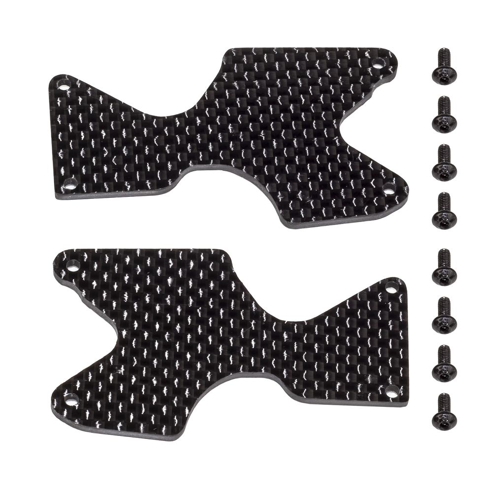 Team Associated RC8B4.1 FT Rear Suspension Arm Inserts, carbon fiber 81668