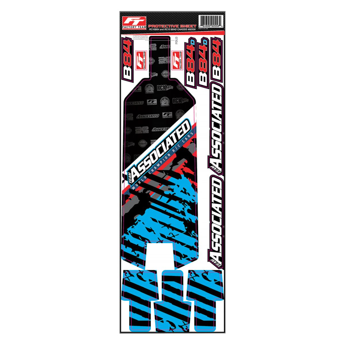 Team Associated RC10B84 Factory Team Chassis Protective Sheet – Bottom Protection