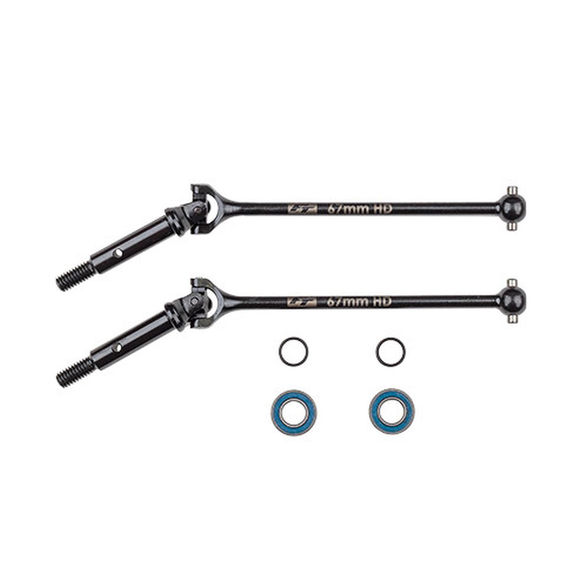 Team Associated RC10B7 Universal Driveshaft Set 67mm – Rear Axle Upgrade