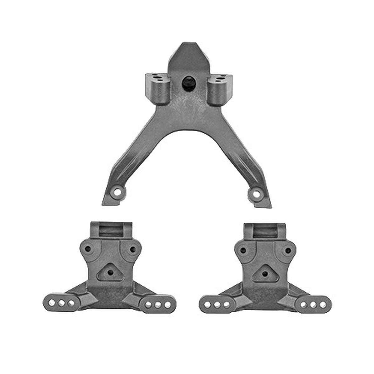 Team Associated RC10B7.1 Factory Team Carbon Top Plate and Ballstud Mount Set – Premium Chassis Upgrade