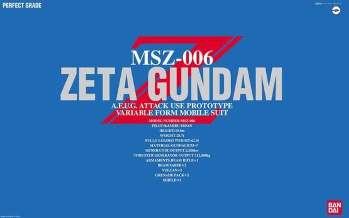 Bandai PG 1/60 MSZ-006 Zeta Gundam - image 5