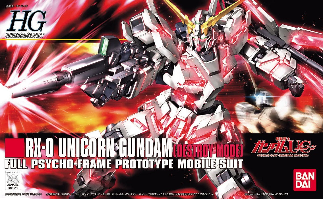 Bandai HGUC 1/144 RX-0 Unicorn Gundam Destroy Mode - image 5