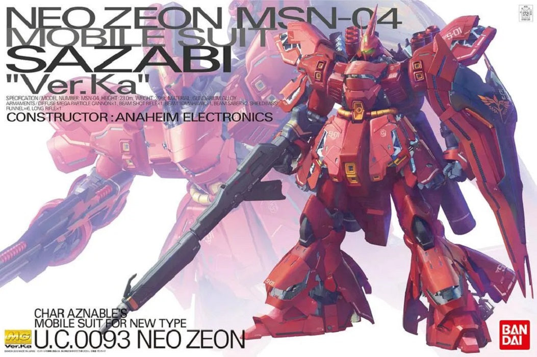 Bandai MG 1/100 MSN-04 Sazabi Ver. Ka - image 3