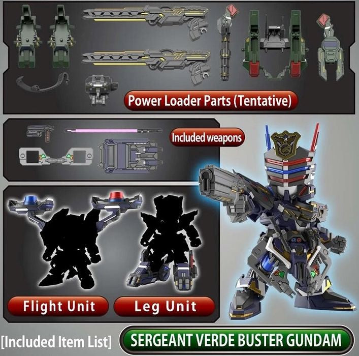 Bandai SD Gundam World Heroes #12 Sergeant Verde Buster Gundam DX Set - image 3