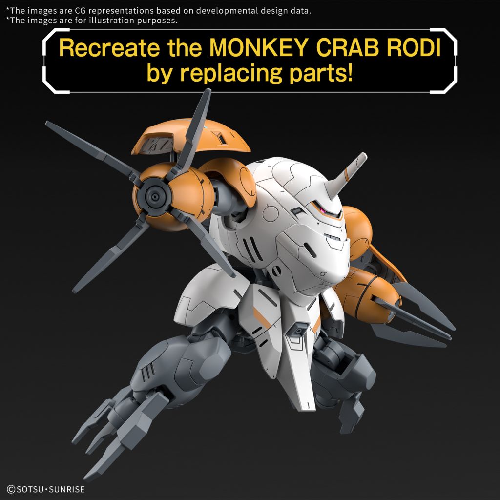 Bandai HG 1/144 Monkey Rodi (598 Unit) / Monkey Crab Rodi - image 4