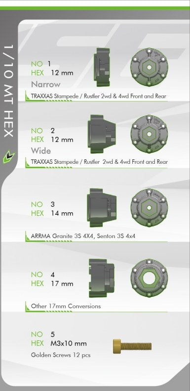 Louise RC MT-Rock Soft 1/10 2.8 Monster Truck Belted Tires 12mm, 14mm and 17mm hex LT3275SX