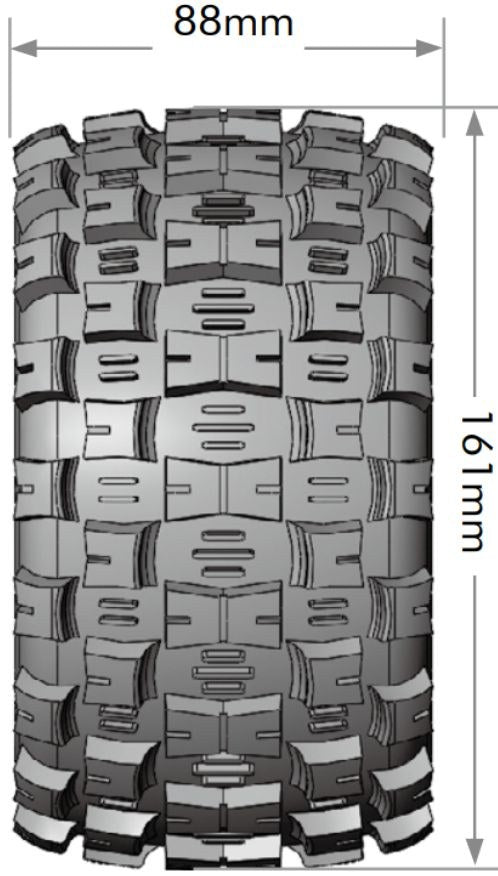 Louise RC ST-MCross Sport 1/8 3.8 Stadium Truck MFT Belted Tires 17mm Hex Hub 0" & 1/2" Offset LT3327X