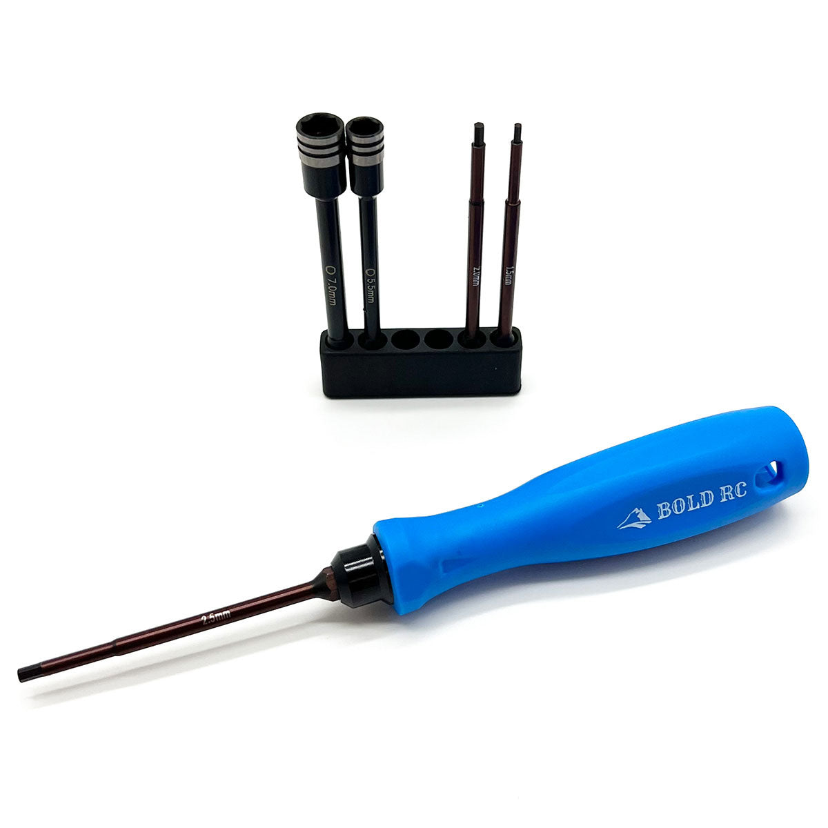 Bold R/C 1/10th Tool Set, 1/4" Quick Drive Hex & Nut Driver 5 Piece 10620