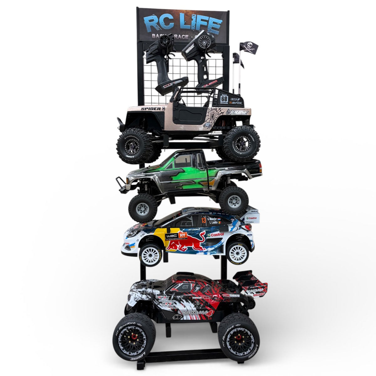 Bold R/C 1/10 RC Car & Truck 4-Tier Pit & Display Stand